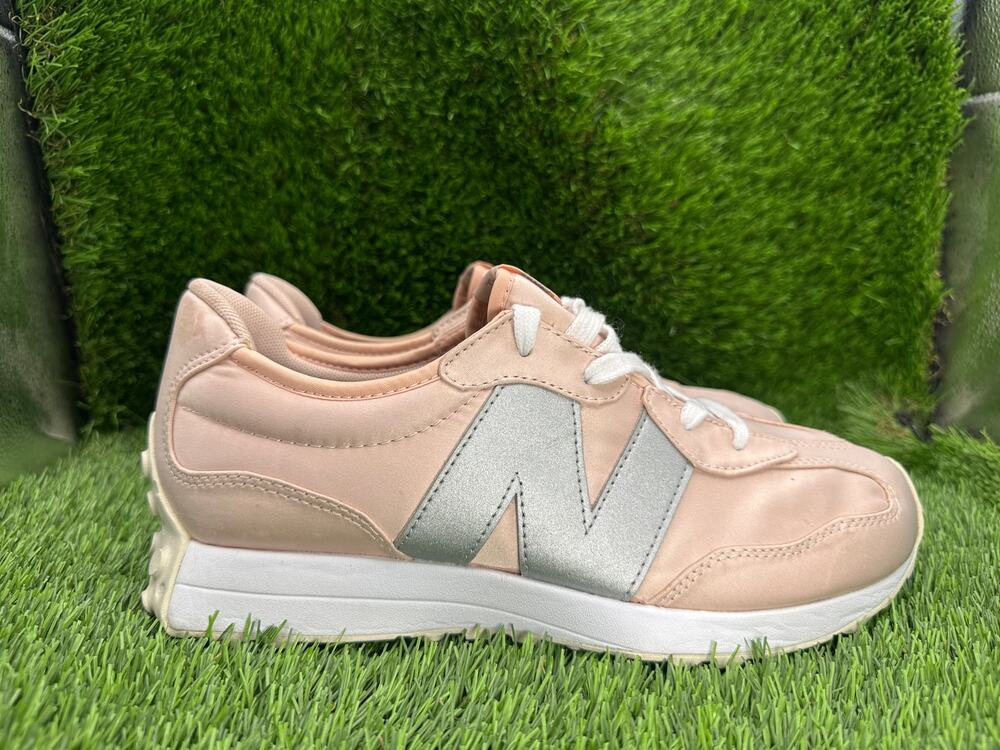 New Balance 327 GS327MU1 Athletic Sneaker Women's 7 Pink Leather Running Sports